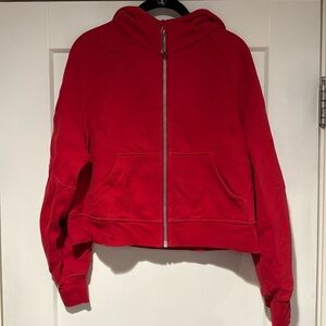 Lululemon Scuba oversized full zip hoodie dark red XS/S